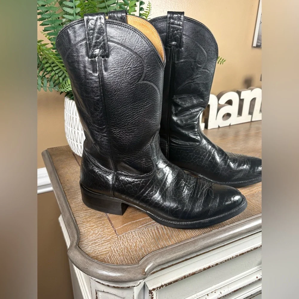 NOCONA Men’s Classic Black Leather Western Boots Size‎ 9.5